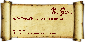 Náthán Zsuzsanna névjegykártya