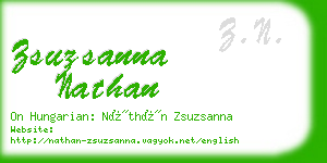 zsuzsanna nathan business card